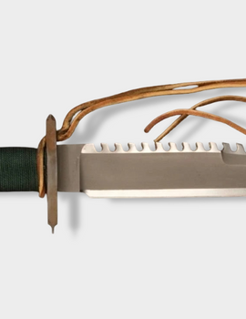 Custom Handmade Carbon Steel Hunting Bowie Knife