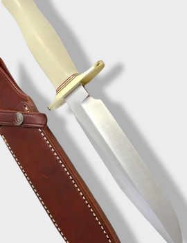 Custom Handmade Carbon Steel Hunting Bowie Knife