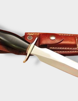 Custom Handmade Carbon Steel Hunting Bowie Knife