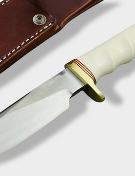 Custom Handmade Carbon Steel Hunting Bowie Knife