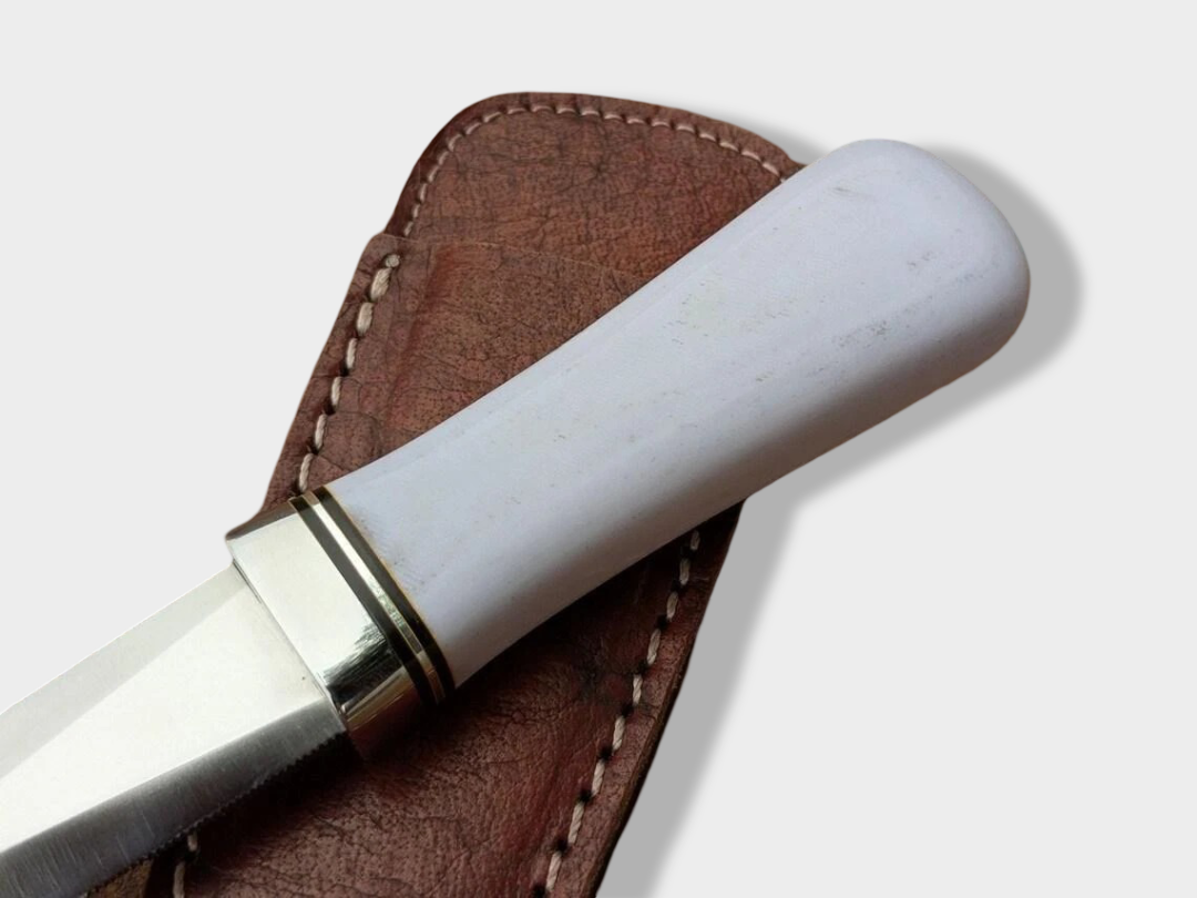 Custom Handmade Carbon Steel Hunting Bowie Pocket Knife