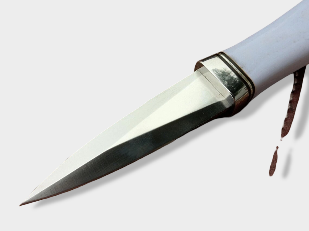 Custom Handmade Carbon Steel Hunting Bowie Pocket Knife