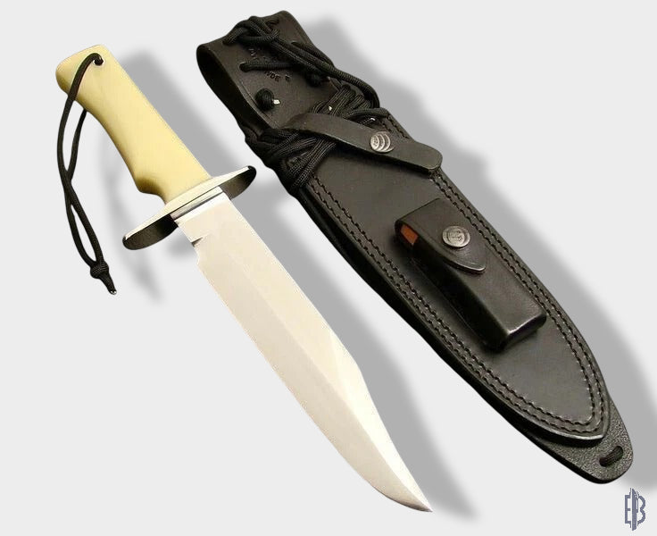 Custom Handmade Carbon Steel Hunting Bowie Knife