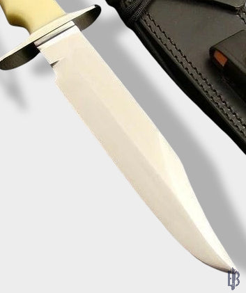 Custom Handmade Carbon Steel Hunting Bowie Knife