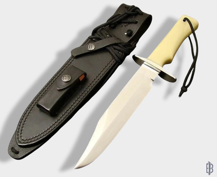 Custom Handmade Carbon Steel Hunting Bowie Knife