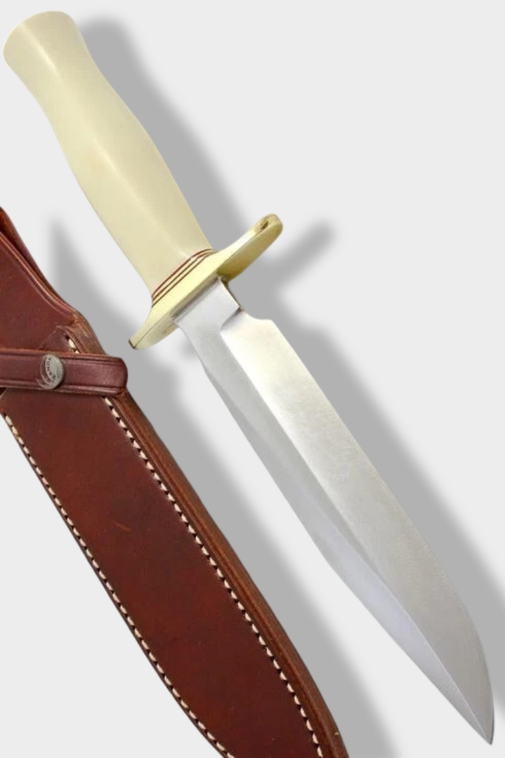 Custom Handmade Carbon Steel Hunting Bowie Knife