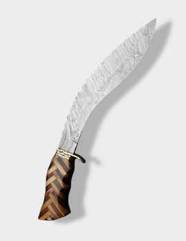 Custom Handmade Damascus Steel Nepalese Gurkha Kukri Hunting Sword