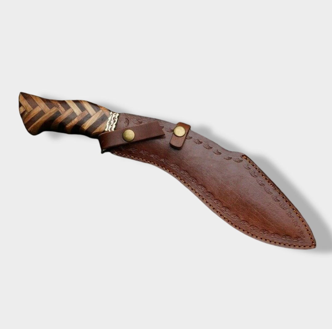 Custom Handmade Damascus Steel Nepalese Gurkha Kukri Hunting Sword