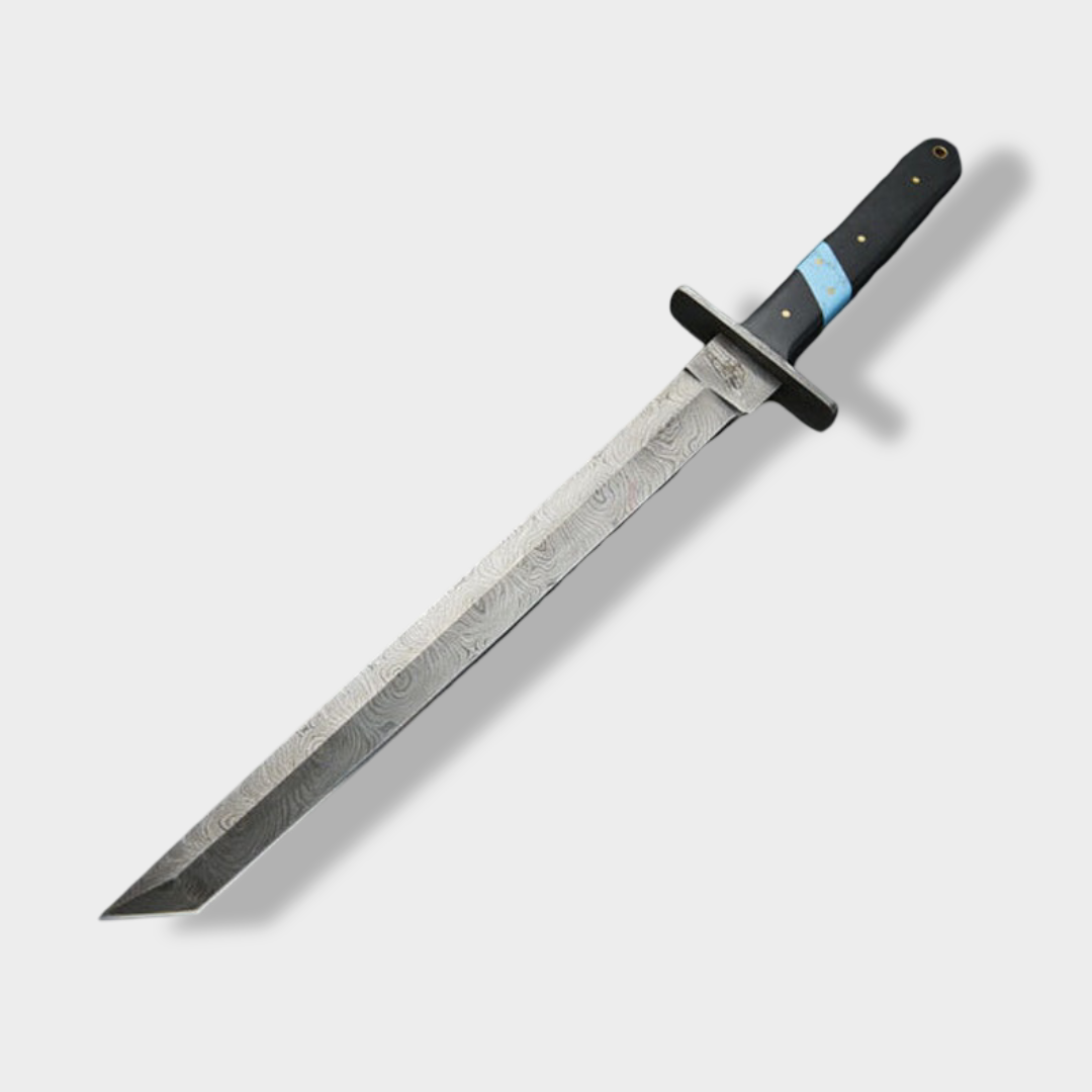 Custom Handmade Damasus Tanto Steel Hunting Knife