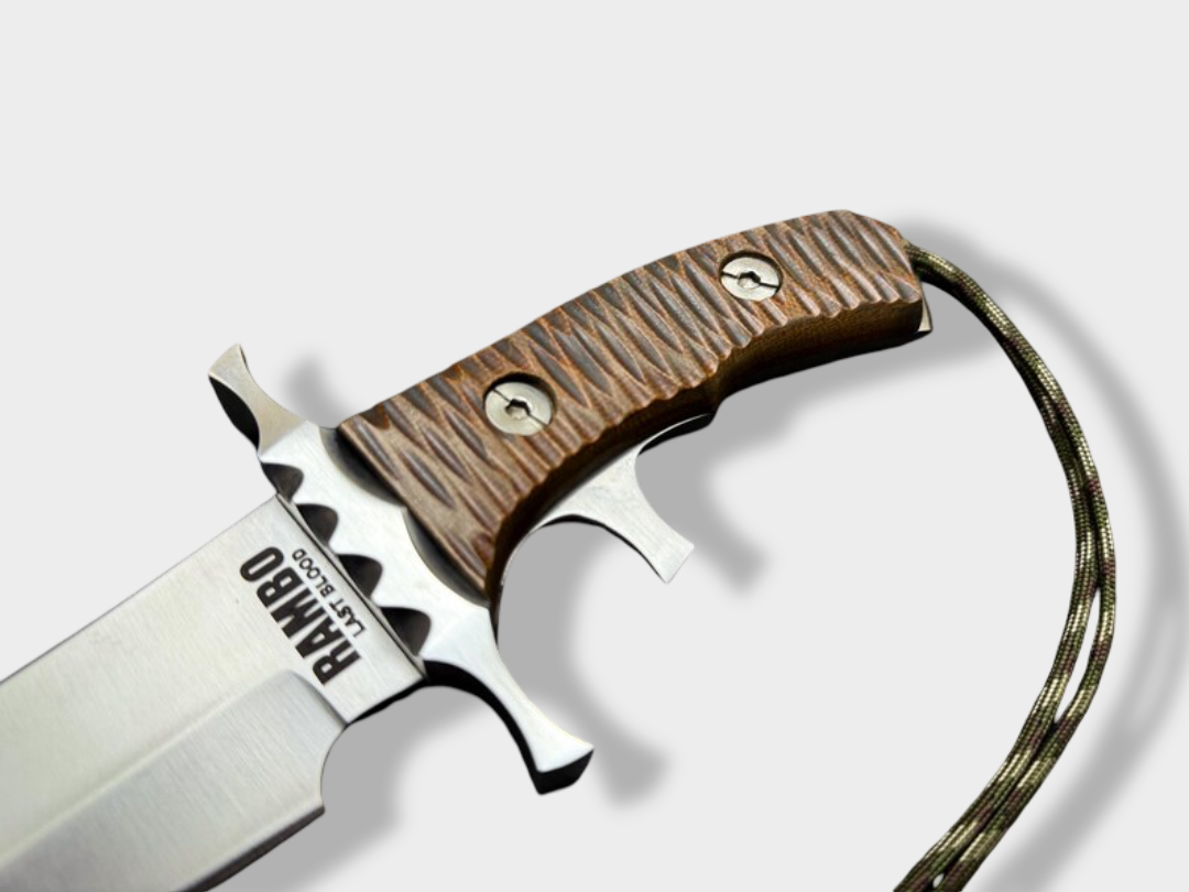 Custom Handmade Carbon Steel Rambo Last Blood Hunting Bowie Knife