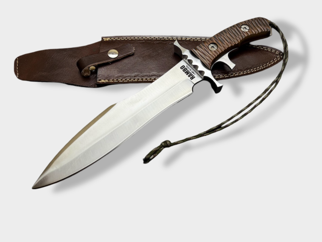 Custom Handmade Carbon Steel Rambo Last Blood Hunting Bowie Knife